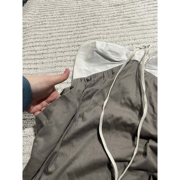 VTG Don Kline Halter Dress Leather Cotton Womens Small Gray Art-To-Wear Pockets - Picture 7 of 10